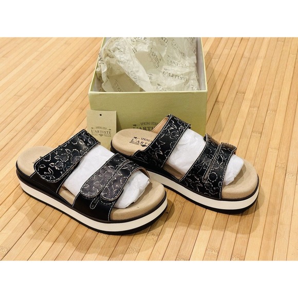 Spring Step L'Artiste Women's Dearest Slide Sandal Black Multi Sz 6.5-7 $149 - Picture 6 of 8